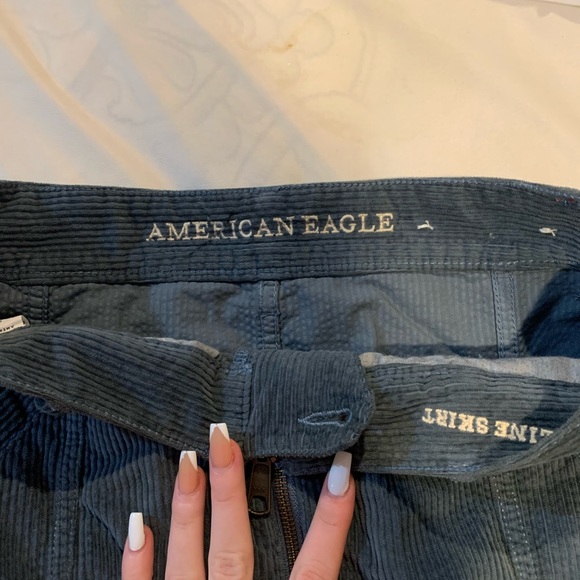 blue corduroy american eagle skirt - Picture 2 of 4